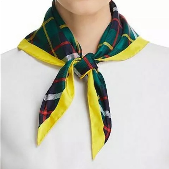 Burberry silk bandana scarf vintage check triangle - Picture 4 of 8